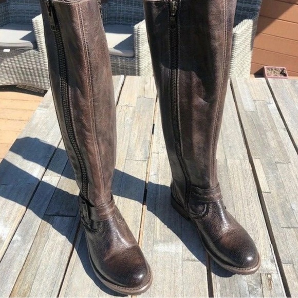 Women’s Bed Stu - Size 9 Brown Leather Boots - Tall with adjustable calf width - Picture 4 of 16
